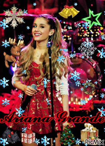 Navidad con Ariana Grande - Free animated GIF