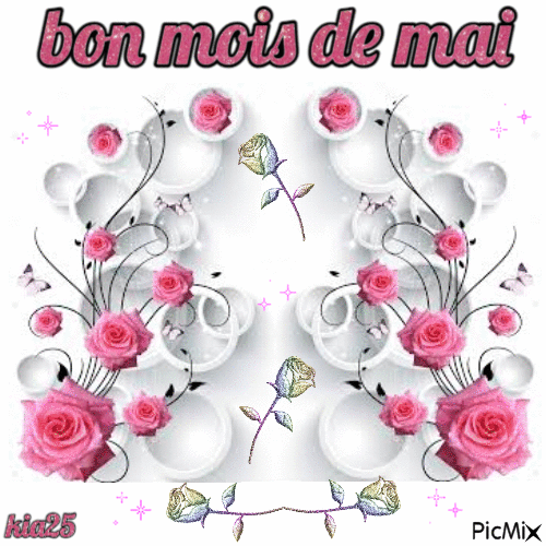 roses de mai - Бесплатный анимированный гифка
