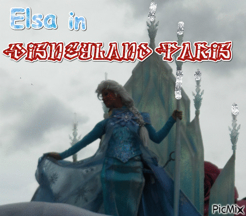 Elsa de disneyland - Бесплатный анимированный гифка