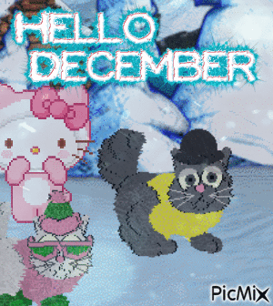 Hello December - GIF animasi gratis
