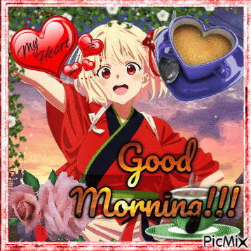 Chisato Good Morning - Gratis geanimeerde GIF