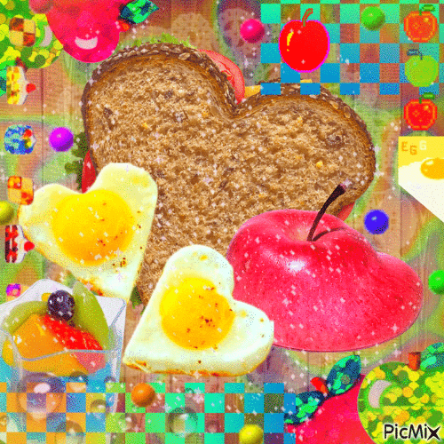a balanced breakfast - 免费动画 GIF