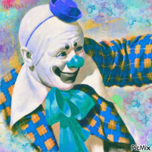 Clown - Watercolor - GIF animado grátis