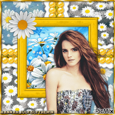 #Emma Watson & Daisies# - 免费动画 GIF