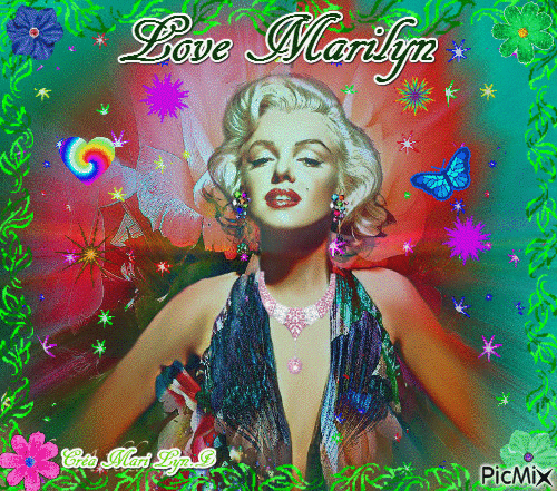LOVE MARILYN COULEUR - Free animated GIF