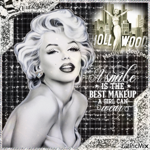 Marilyn Monroe. Smile... best makeup... - Ingyenes animált GIF