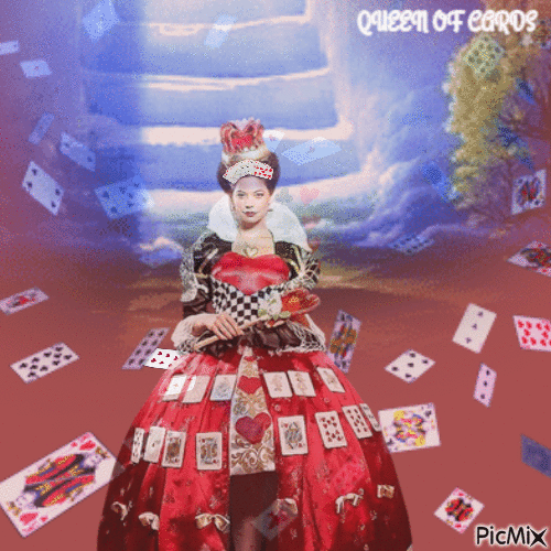 Queen of cards - GIF animasi gratis