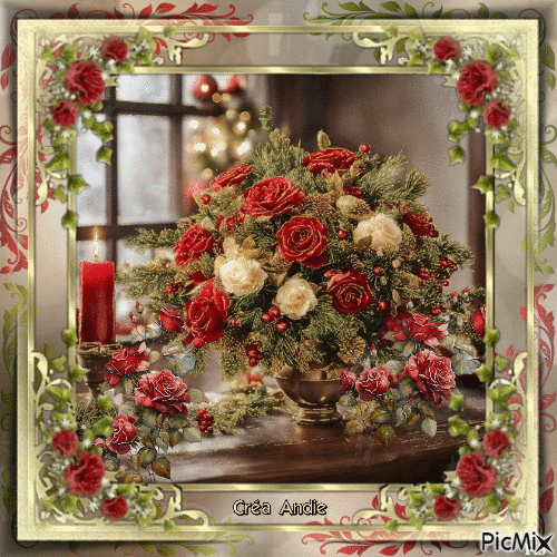 Art - Bouquet de Roses - Δωρεάν κινούμενο GIF