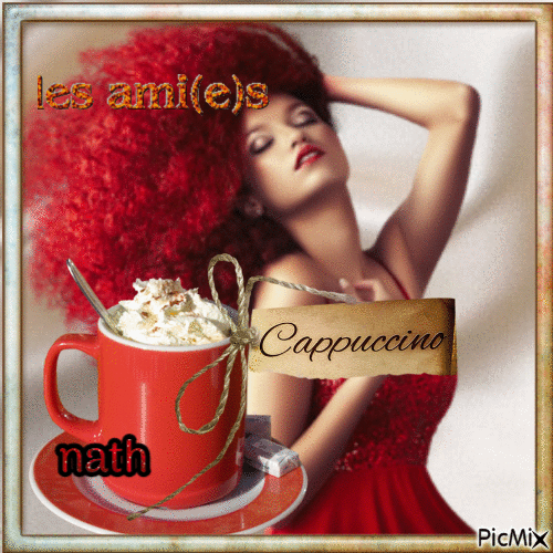 Un bon cappuccino, concours - Бесплатный анимированный гифка