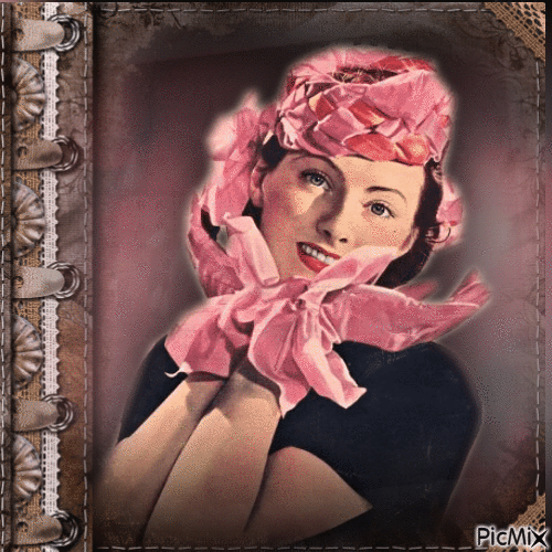 Vintage Dame mit Hut - 免费动画 GIF