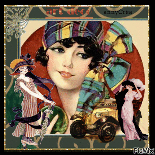 Collage art déco - Free animated GIF