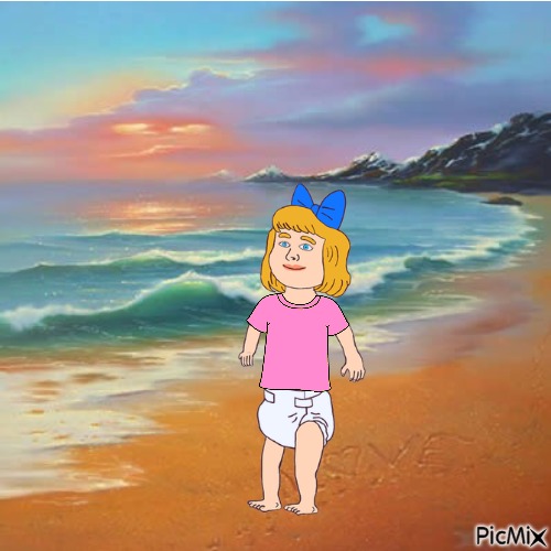 Baby at beach - δωρεάν png