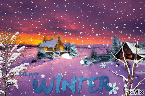 happy winter - GIF animé gratuit