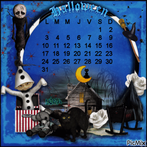 Calendrier Octobre - Free animated GIF