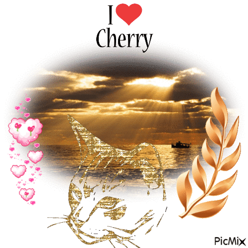 I Love Cherry - GIF animasi gratis