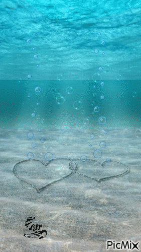 Même un coeur noyé dans le chagrin..ne cessera jamais d'aimer ♥ - Animovaný GIF zadarmo