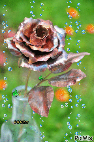 Rosa metálica - Bezmaksas animēts GIF