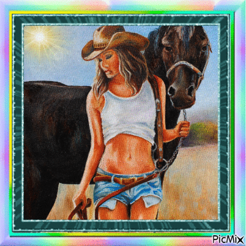 A GIRL AND HER HORSE - Besplatni animirani GIF
