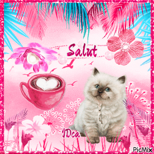 Bonjour les chatons - Безплатен анимиран GIF