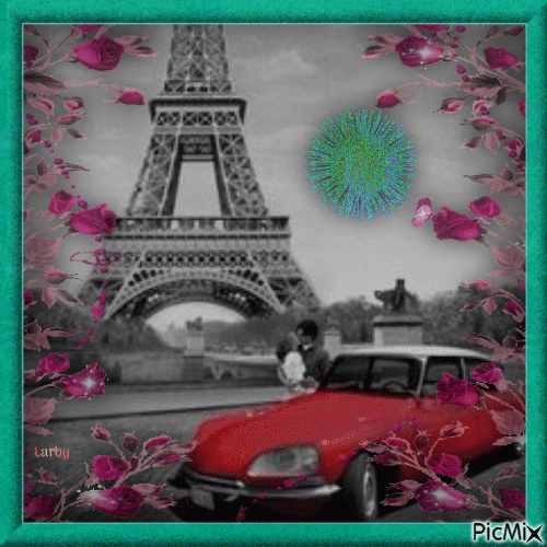 Paris en rouge et noir !!!!! - GIF เคลื่อนไหวฟรี
