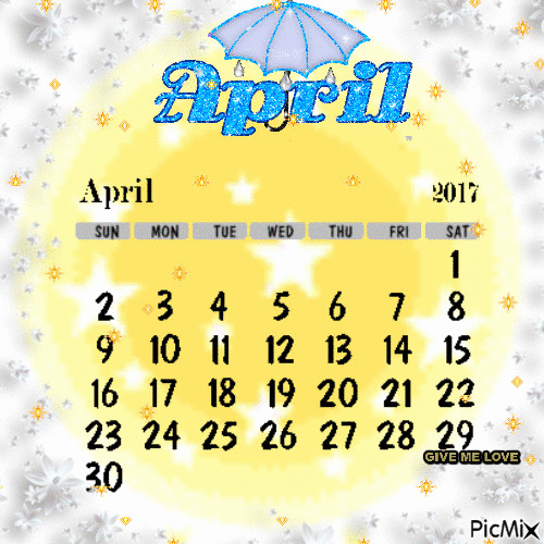 WELCOME APRIL - Free animated GIF