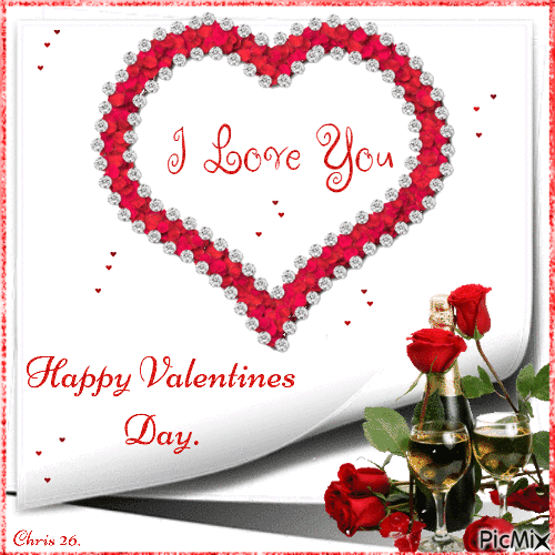 I love you... Happy Valentines Day - Ücretsiz animasyonlu GIF