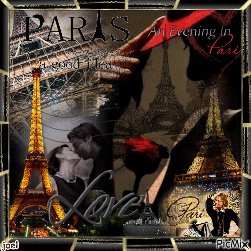 love paris - GIF animé gratuit