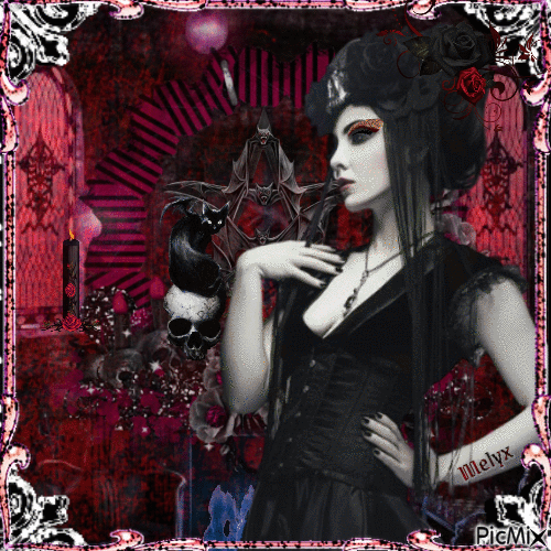 gothic woman - Gratis animeret GIF