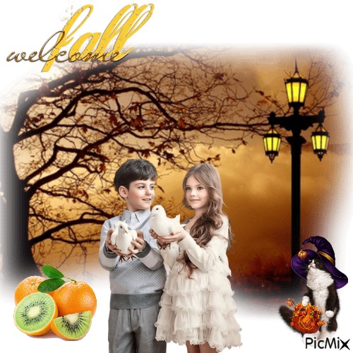 Welcome Fall - gratis png