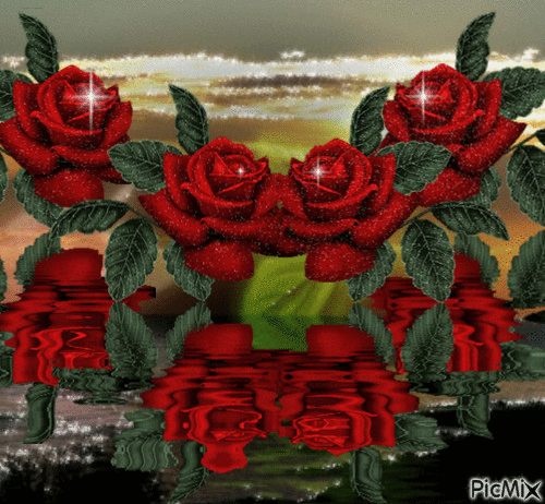 roses rouges - Nemokamas animacinis gif
