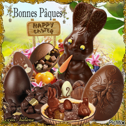 Chocolats de Pâques - Free animated GIF
