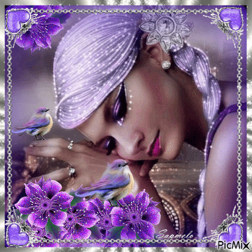 Deusa - Argent et violet - Besplatni animirani GIF