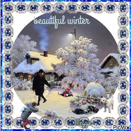 beautiful winter - GIF animé gratuit