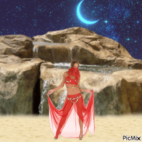 Nighttime belly dancer - Free animated GIF