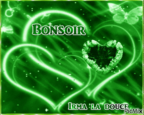 Bonsoir - Animovaný GIF zadarmo