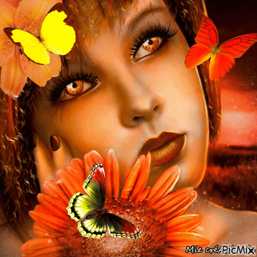 Jolis papillons - Бесплатный анимированный гифка