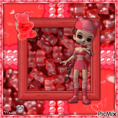 (((♥)))Red Gummi Beaaaars!(((♥))) - Безплатен анимиран GIF