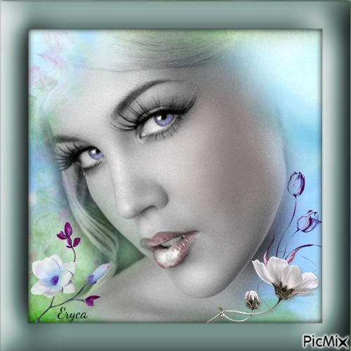 Portrait d'une fille aux yeux bleus - ücretsiz png