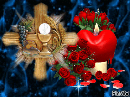kříž a srdce - Ingyenes animált GIF
