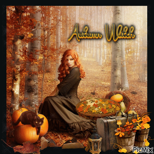 Autumn Witch - Ingyenes animált GIF
