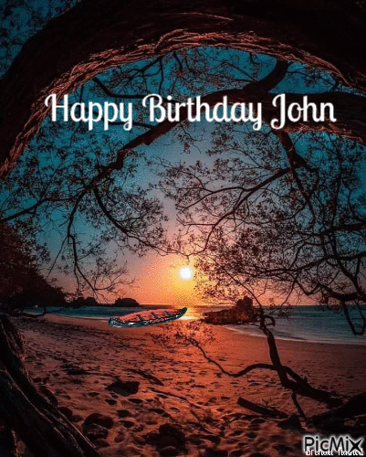 BIRTHDAY JOHN - Бесплатный анимированный гифка