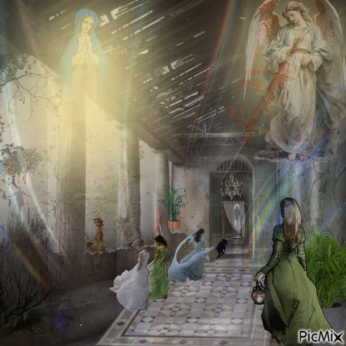 Powerful Angel of Mary - Безплатен анимиран GIF
