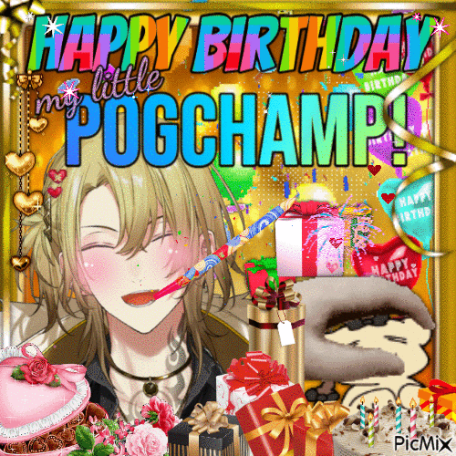 Luca Kaneshiro: Happy Birthday my little POGCHAMP - 免费动画 GIF