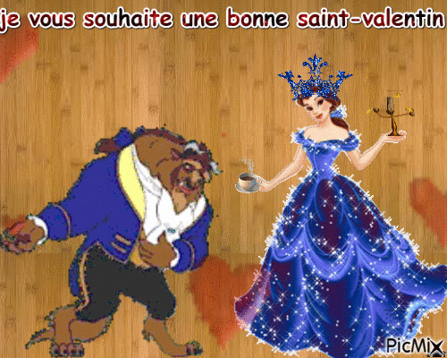 je vous souhaite une bonne saint-valentin - Animovaný GIF zadarmo