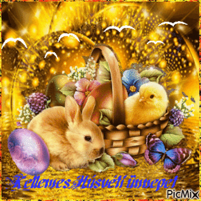 Kellemes Húsvéti ünnepeket - GIF animado grátis