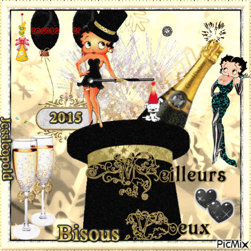 Bonne année Betty Boop ! - Free animated GIF
