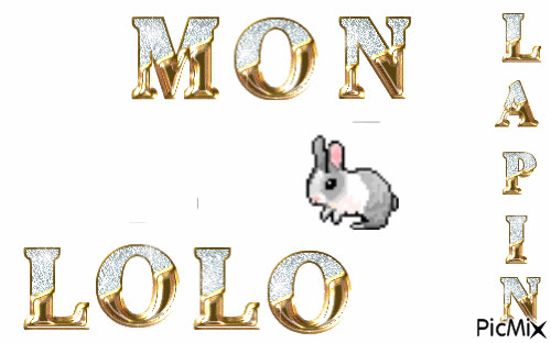 mon lapin lolo - Zdarma animovaný GIF