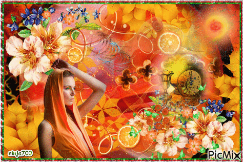Orange and yellow fantasy - Gratis geanimeerde GIF