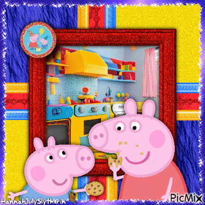 #Peppa and George scoff some Cookies# - Gratis animeret GIF