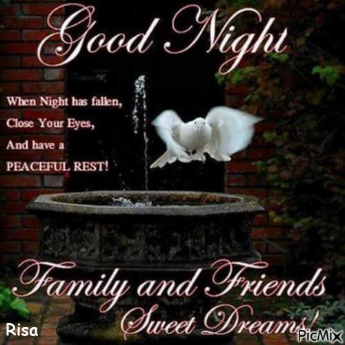 Buonanotte amici - PNG gratuit